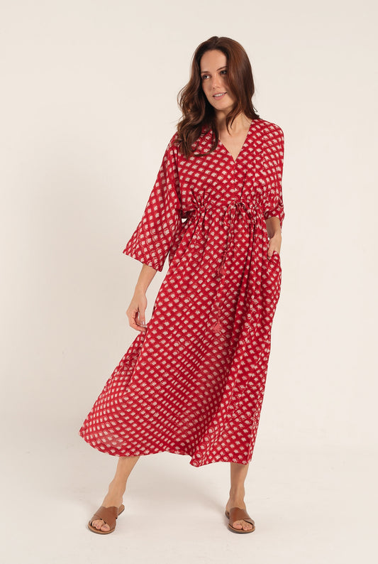 Kaftan Boho Rouge