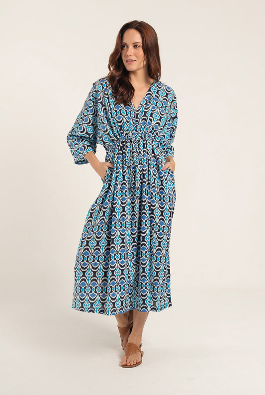 Kaftan Ikat Azul